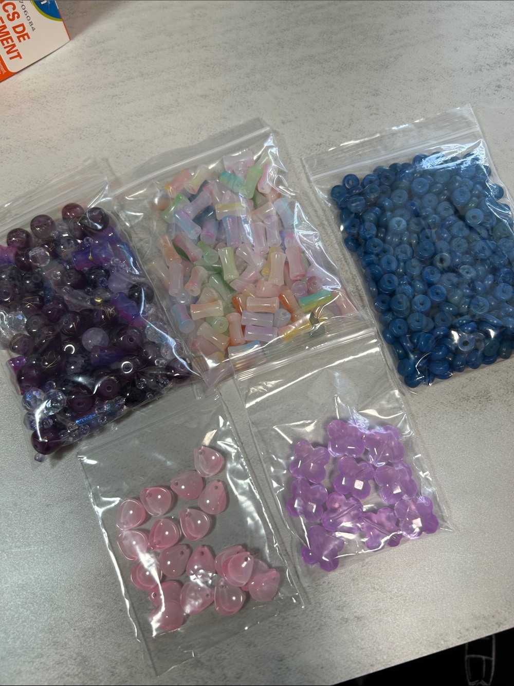 Craft! Bundle of Assorted Multicolor Craft Beads- all glass except the blue